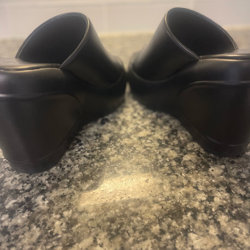 Black Women's Slide  Platform Wedge Sandals - Picture 5 of 8